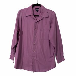 Croft & Barrow Casual Purple Button Down Shirt Men’s Medium 15.5-16 32/33